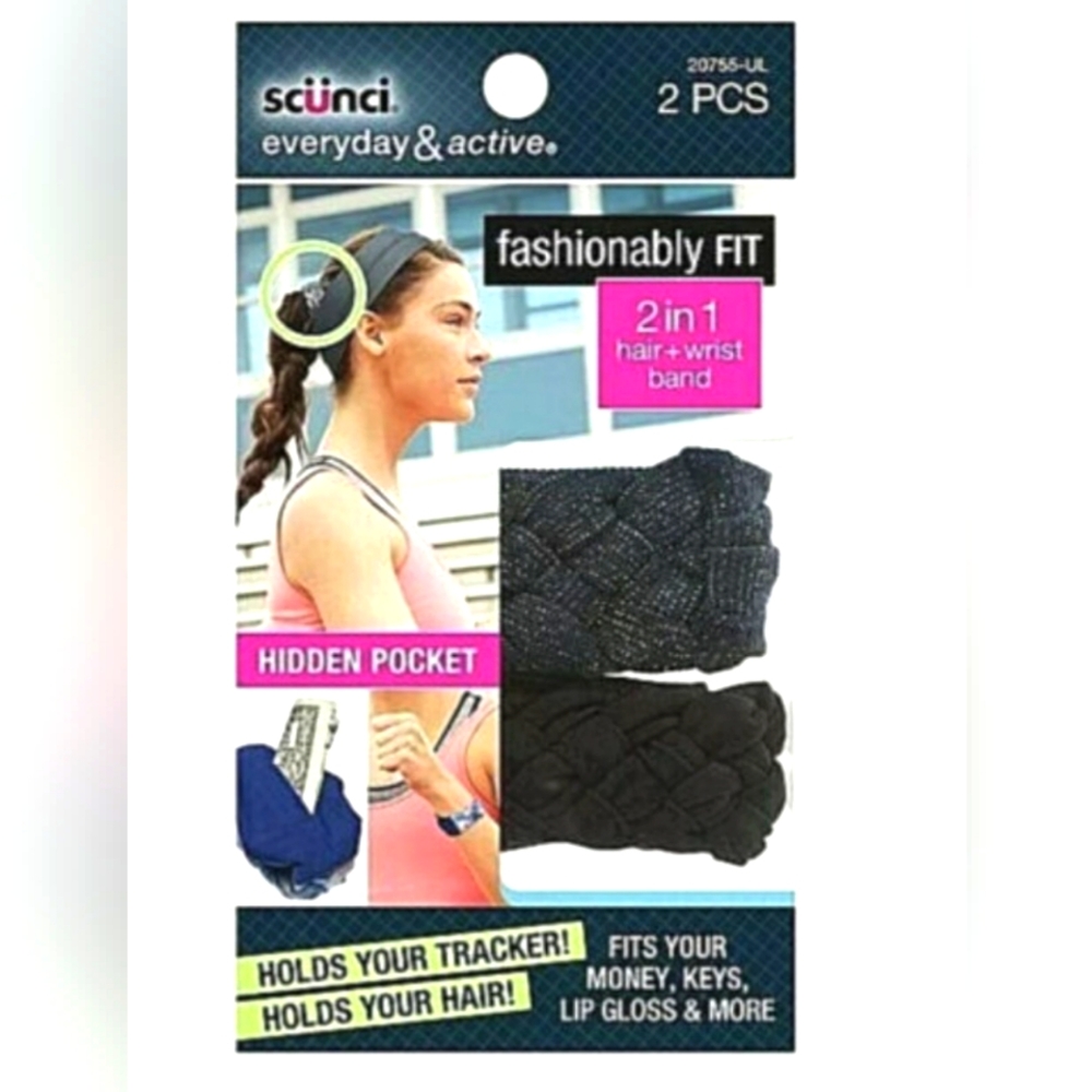 NWT Scünci 2in1 Hair+Wrist Band Set of 2 Bands